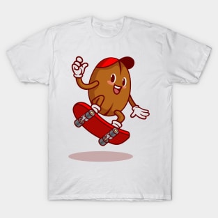 Coffee bean cartoon character T-Shirt